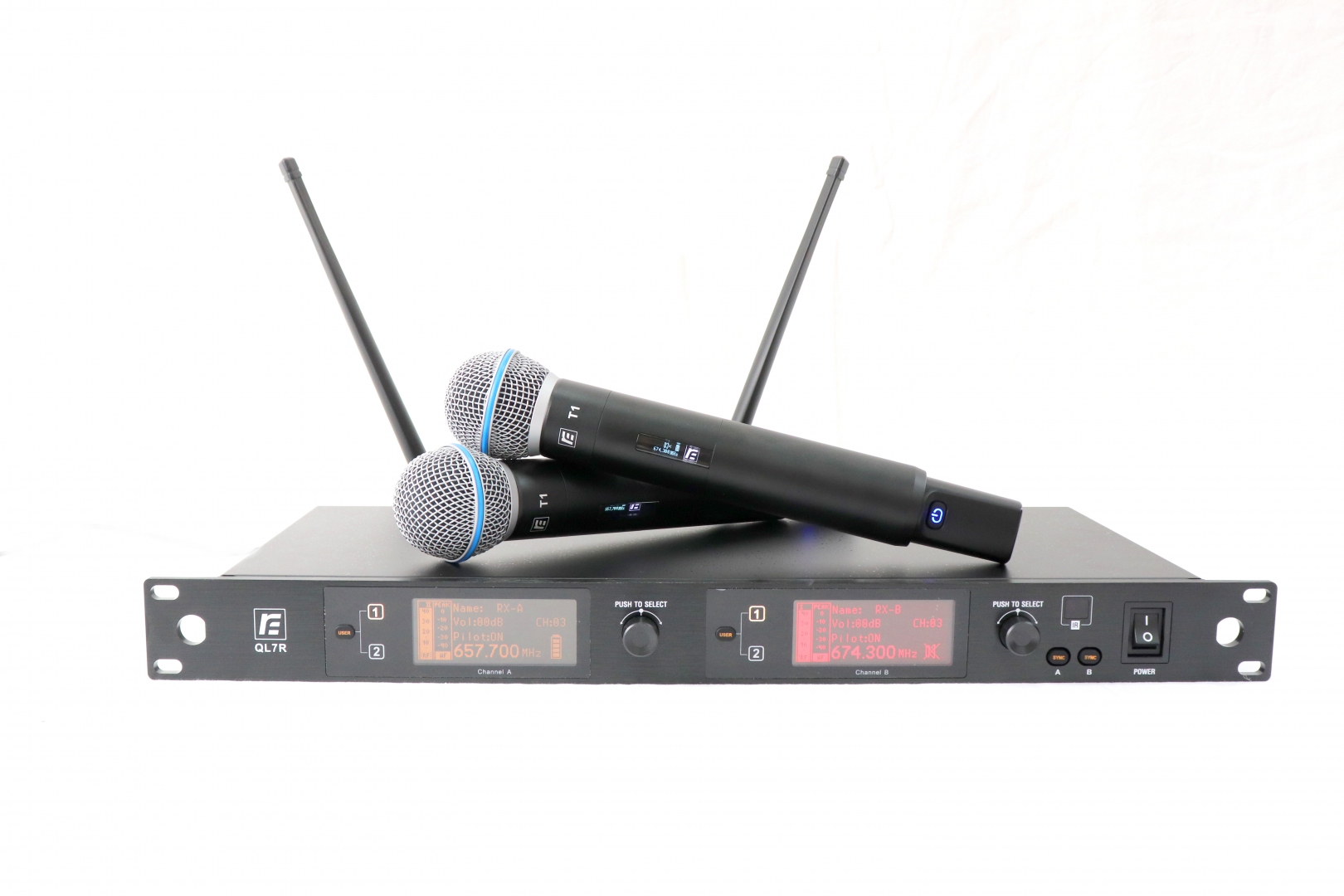 RFIntell QL7R/T1-A 651,800-683,400 МГц 2-канальная радиосистема с 2-мя ручными микрофонами в Одинцово