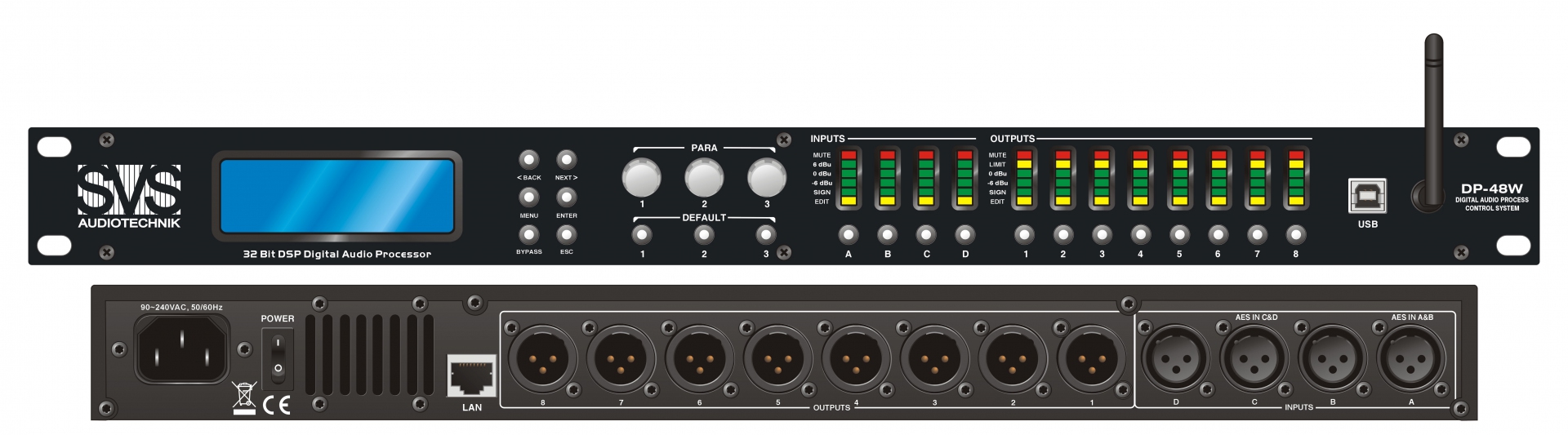 SVS Audiotechnik DP-48W Цифровой процессор: 4 входа 8 выходов в Одинцово